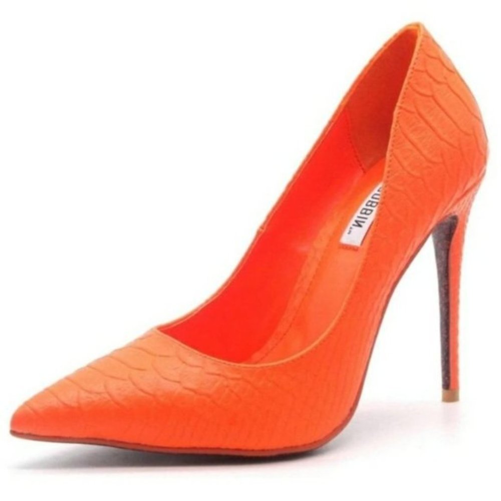 Cape Robbin Neon Lights Orange High Heel Pump New.